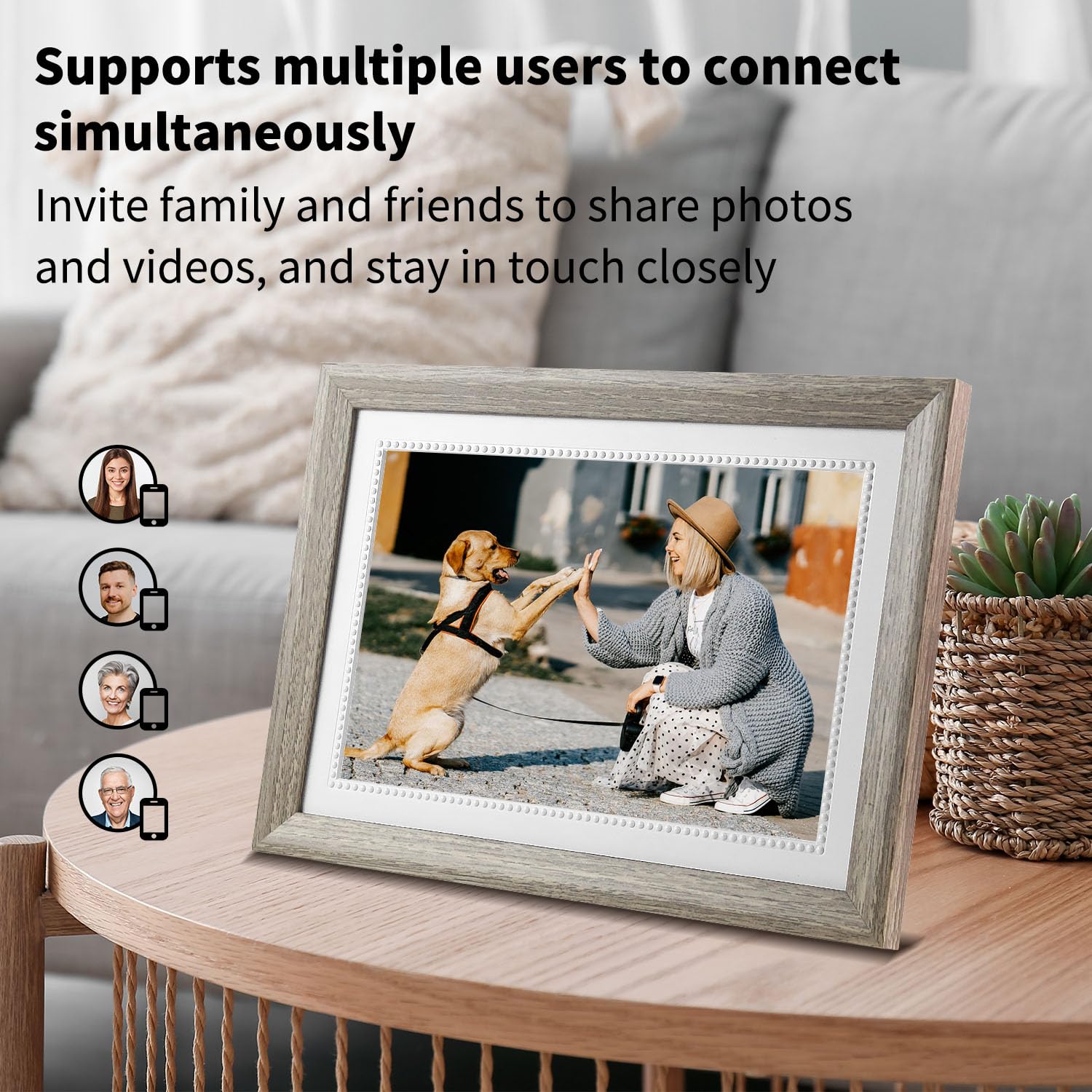 Showscren Digital Picture Frame 10.1 Inch Smart Digital Photo Frame With 32 Gb, Auto Rotate Hd Ips Touch Wifi Digital Frame Comp